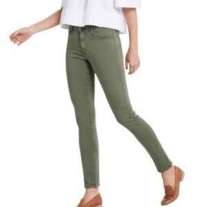 AG Adriano Goldschmied NWT The Legging Ankle Super Skinny Olive Green Size 24